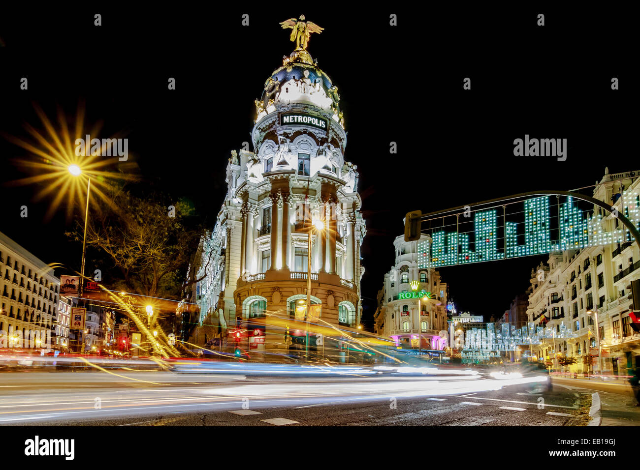 Madrid A Natale.Christmas Lights In Madrid High Resolution Stock Photography And Images Alamy