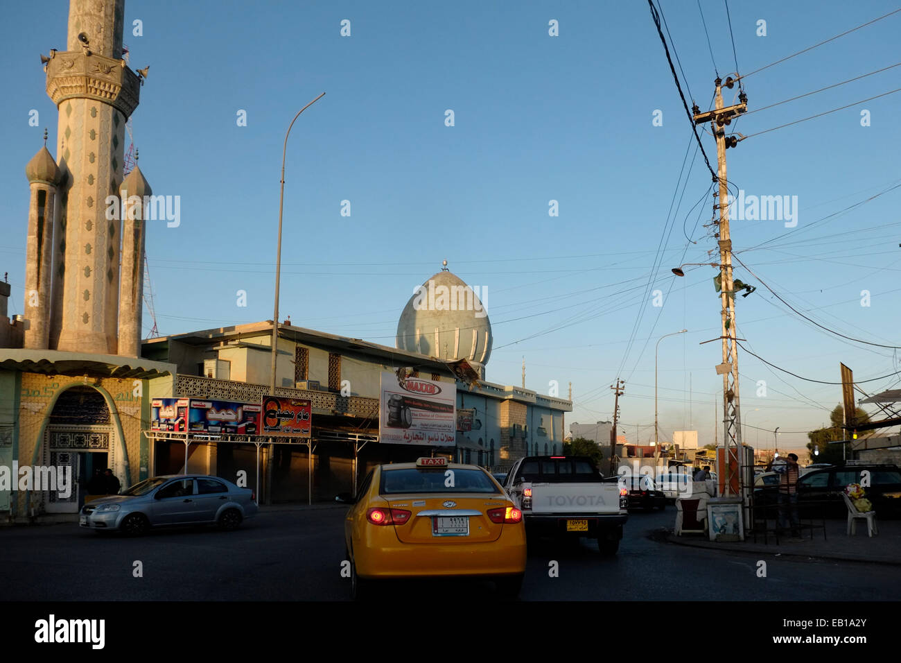 Street scene in the city of Kirkuk in northern Iraq Stock Photo