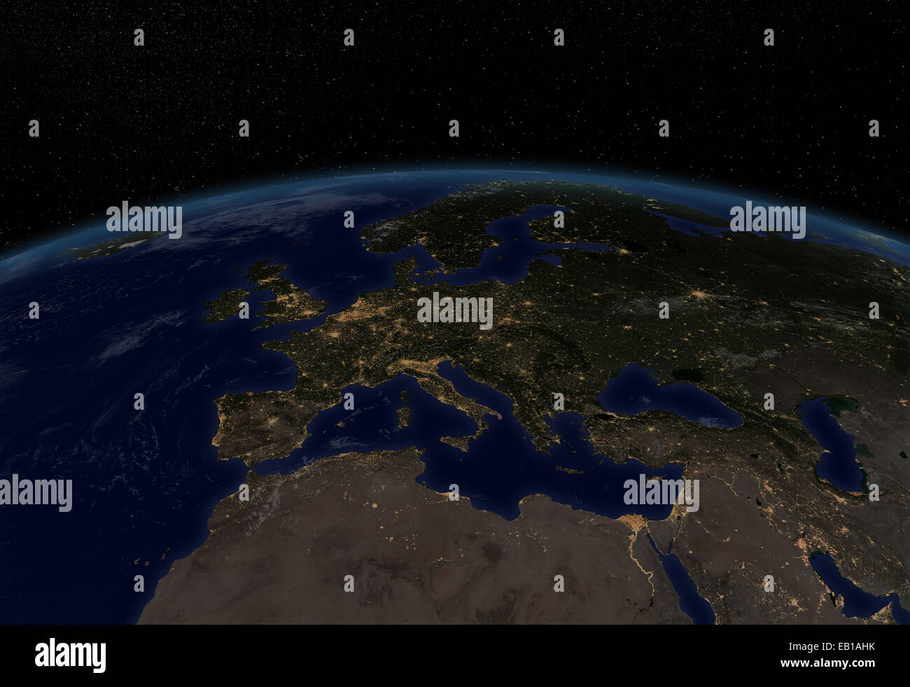Nasa europe map continent hi-res stock photography and images - Alamy