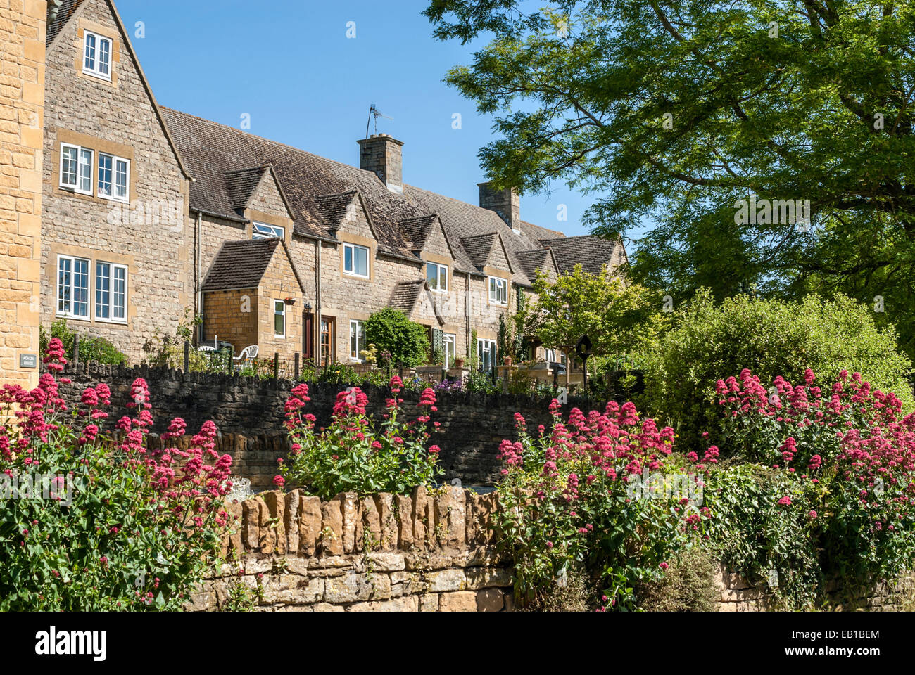 Cotsworld Cottages in Chipping Campden, Gloucestershire, England Stock Photo