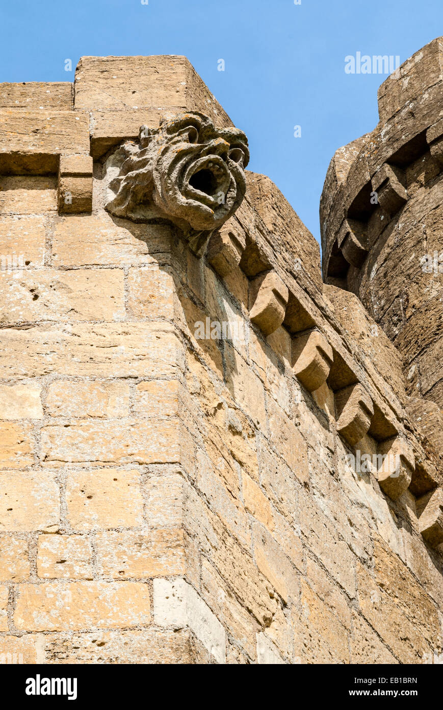 Architectural detail at the Broadway Tower in Broadway, a small Cotswolds town in Worcestershire, England. Stock Photo
