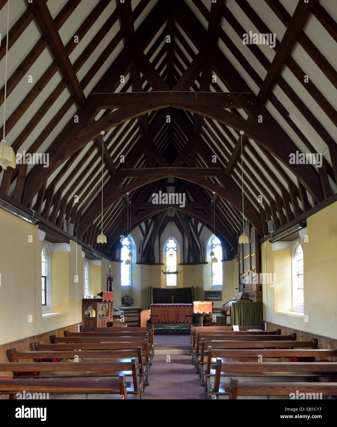 Interior of St John the Evangelist Church, Purton, Gloucestershire