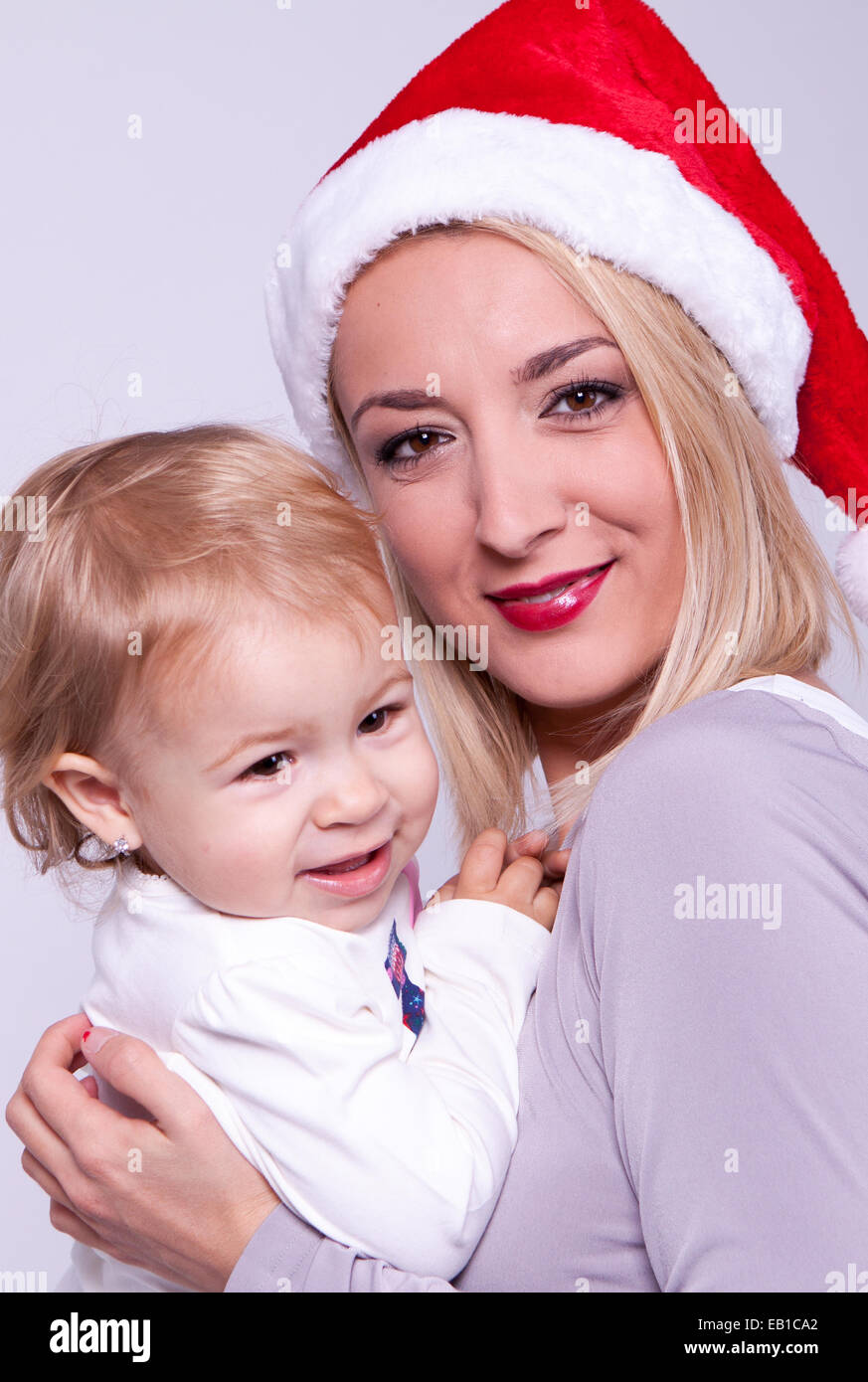 Christmas Mom And Baby Knitted Hat main image 1