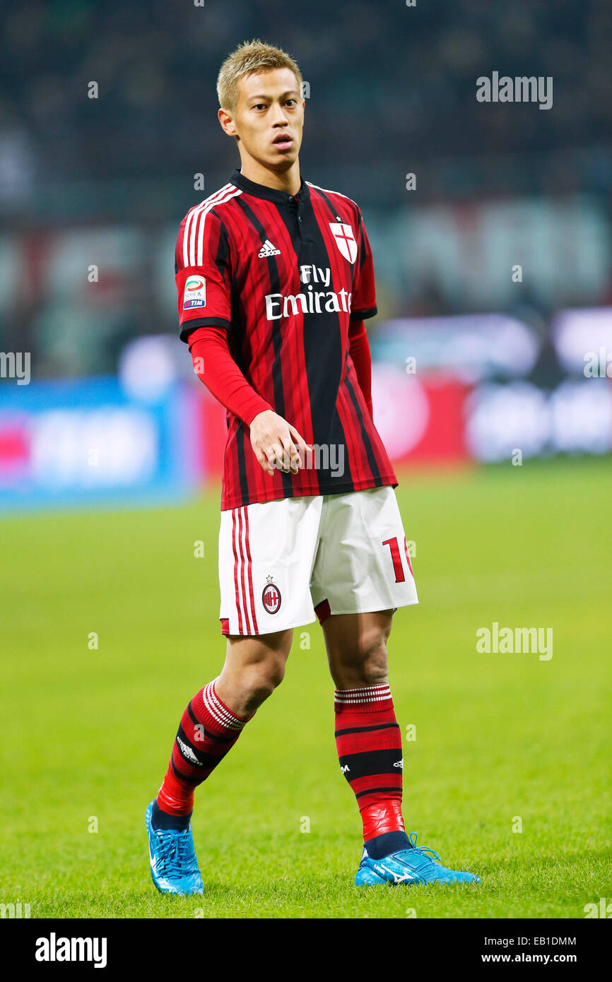 Honda's Milan Match-Issued Shirt, 2013/14 - CharityStars, image size:866x1390