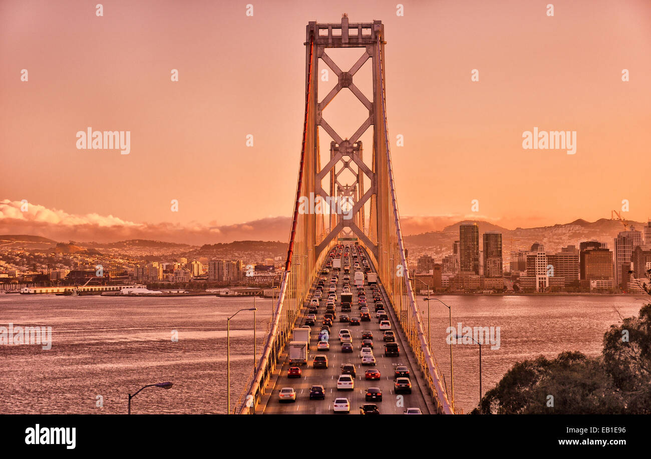 Oakland bay bridge at san francisco hires stock photography and images