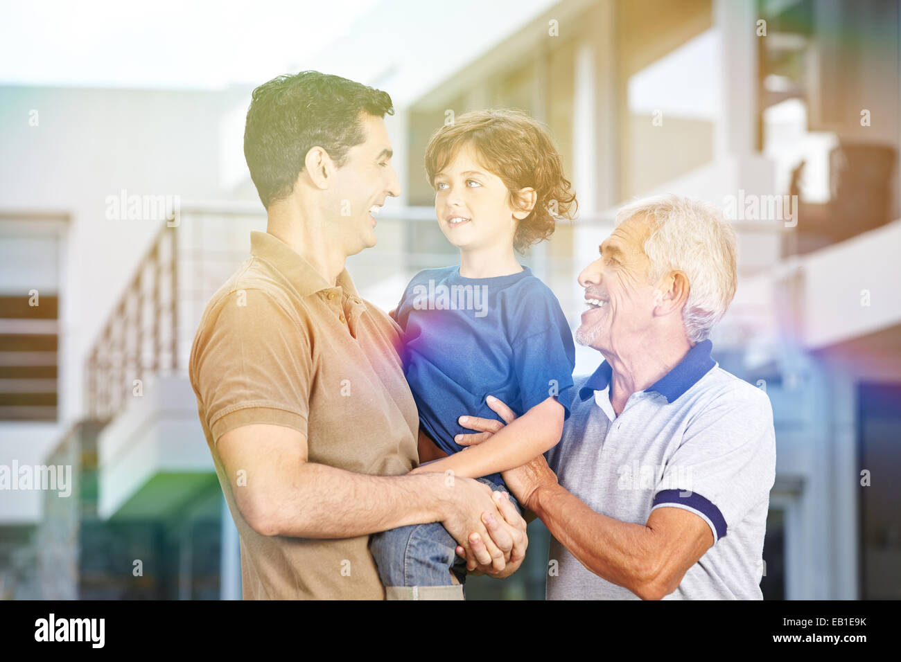 Grandfather with father and son hi-res stock photography and images - Alamy
