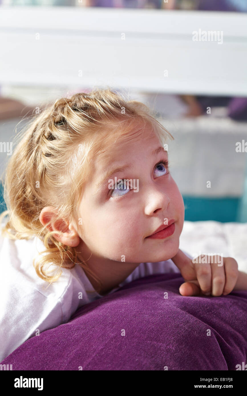 Child girl think future hi-res stock photography and images - Alamy