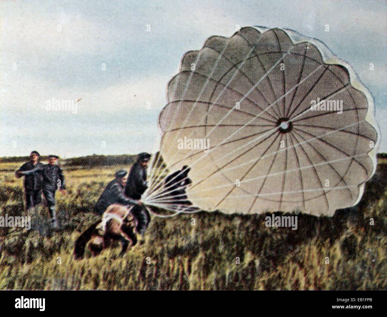 WW2 Propaganda photo of German parachutists WW2 Propaganda photo of German parachutists