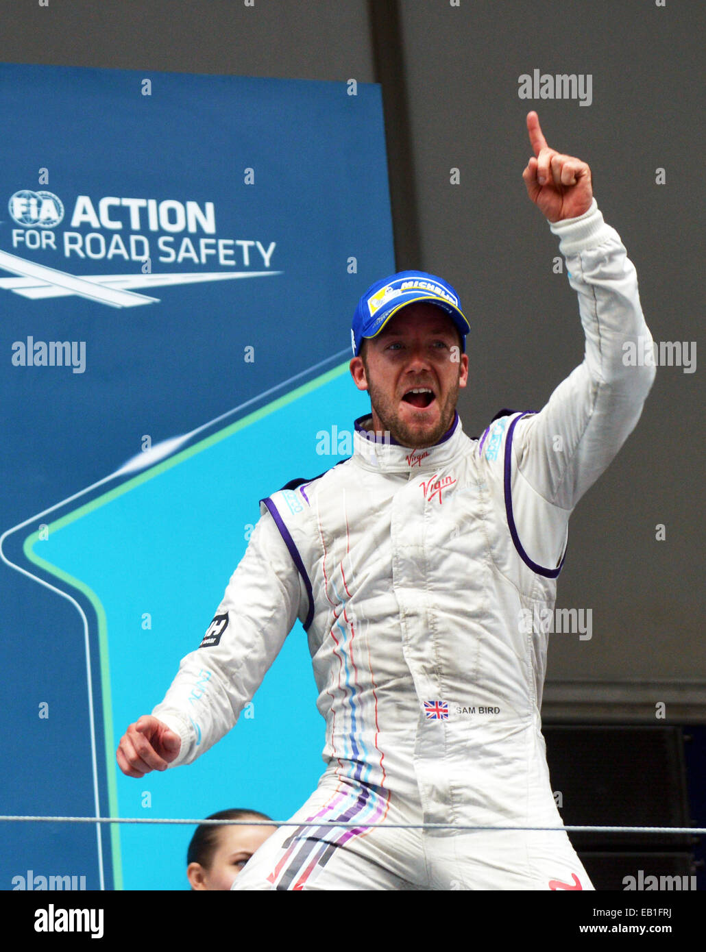 Virgin Racing Sam Bird Sam Bird, (GBR), Virgin Racing, Podium celebration - FIA Formula E in ...