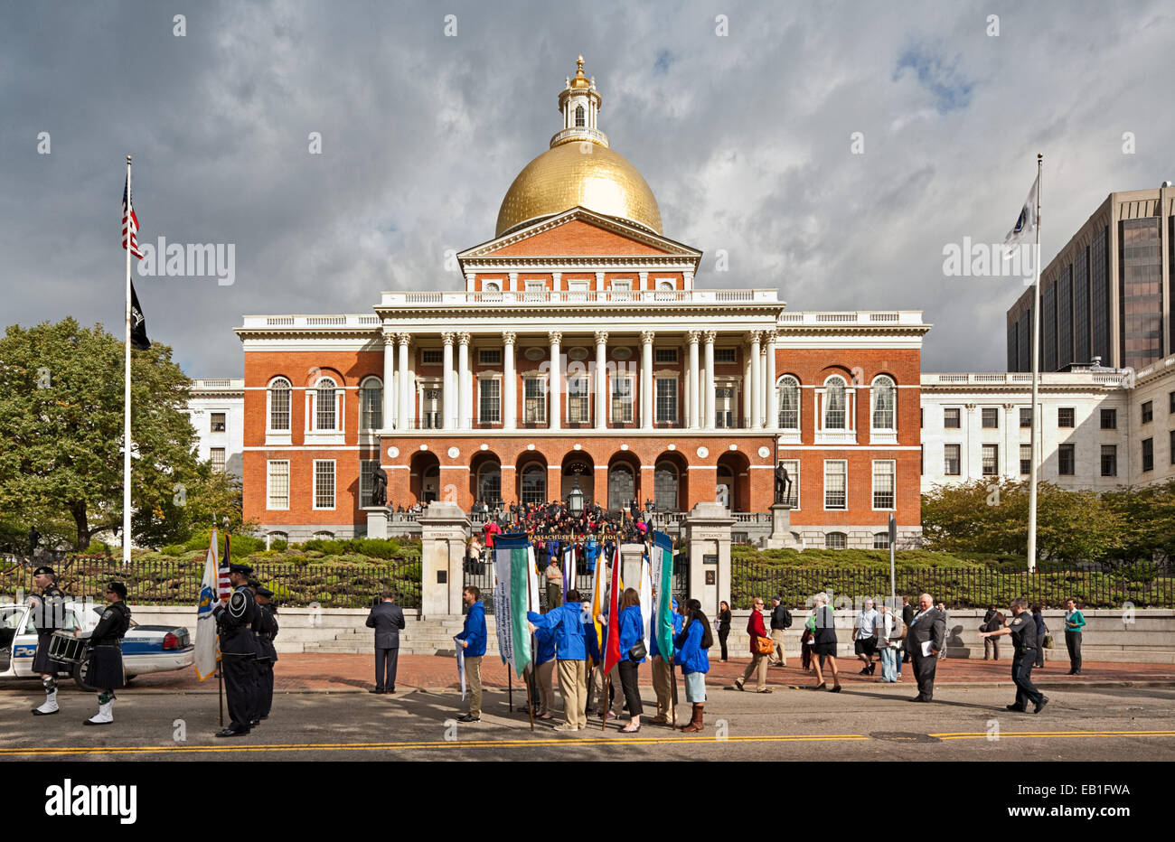 State House in Boston, Massachusetts Stock Photo