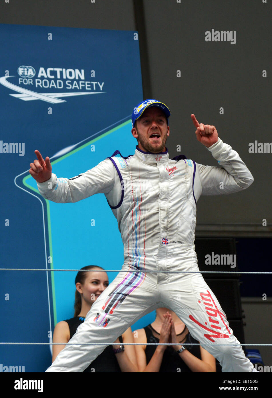 Virgin Racing Sam Bird Sam Bird, (GBR), Virgin Racing, Podium celebration - FIA Formula E in ...