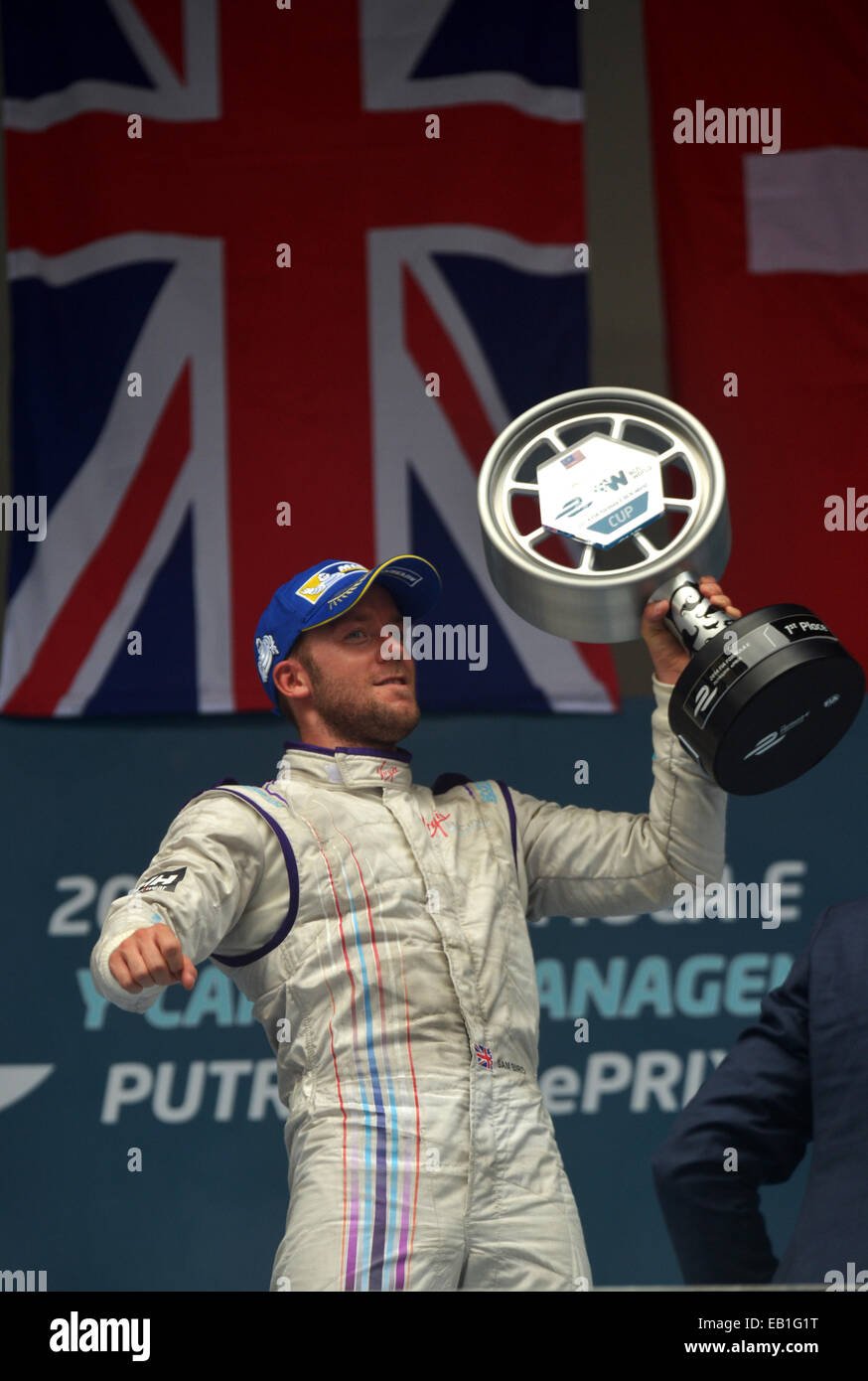 Virgin Racing Sam Bird Podium celebration hi-res stock photography and images - Alamy