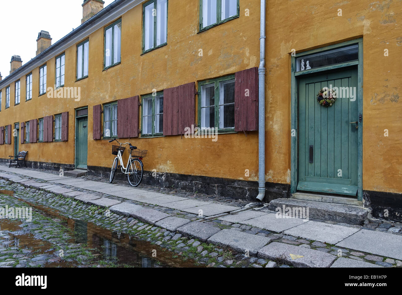 Stadtteil Nyborder in Kopenhagen, Wohnanlage für Seeleute der dänisches Flotte, gebaut 1631-41..Dänemark, Skandinavien, Europa Stock Photo