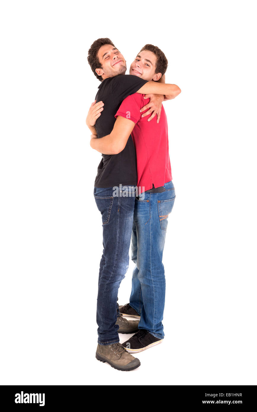 Two brothers hug Cut Out Stock Images & Pictures - Alamy