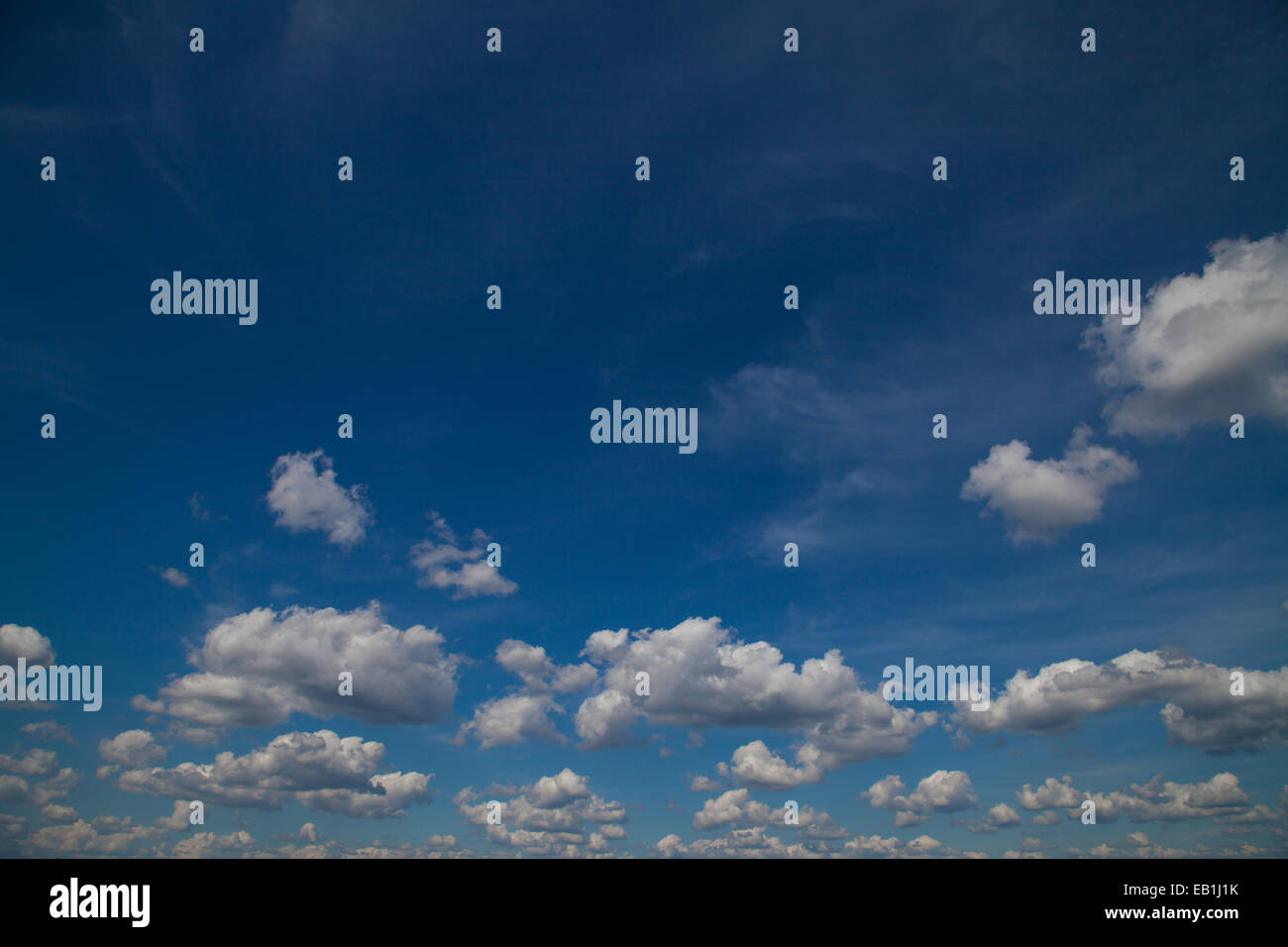 cloudy sky background in early summer Stock Photo