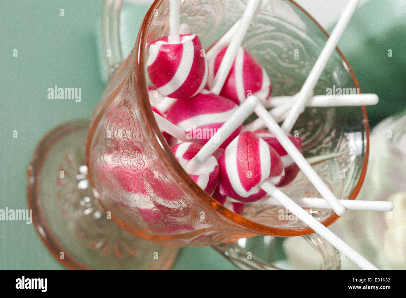 Candy, antique, glass, container, bright Stock Photo Alamy