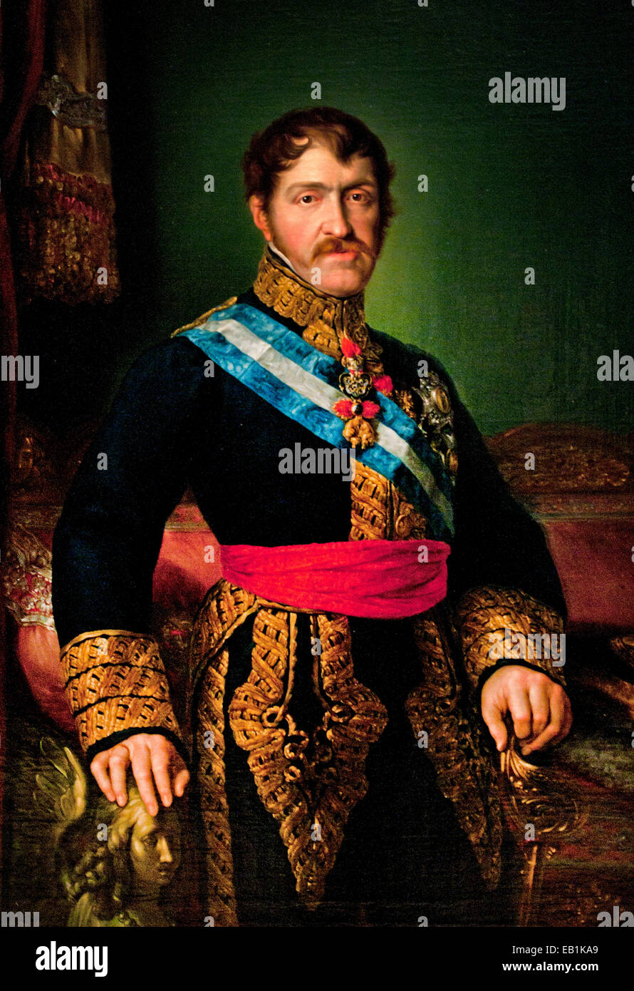 Vicente López y Portaña (1772–1850) Portrait of Infante Carlos, Count of Molina (1788-1855) Spain Spanish Stock Photo