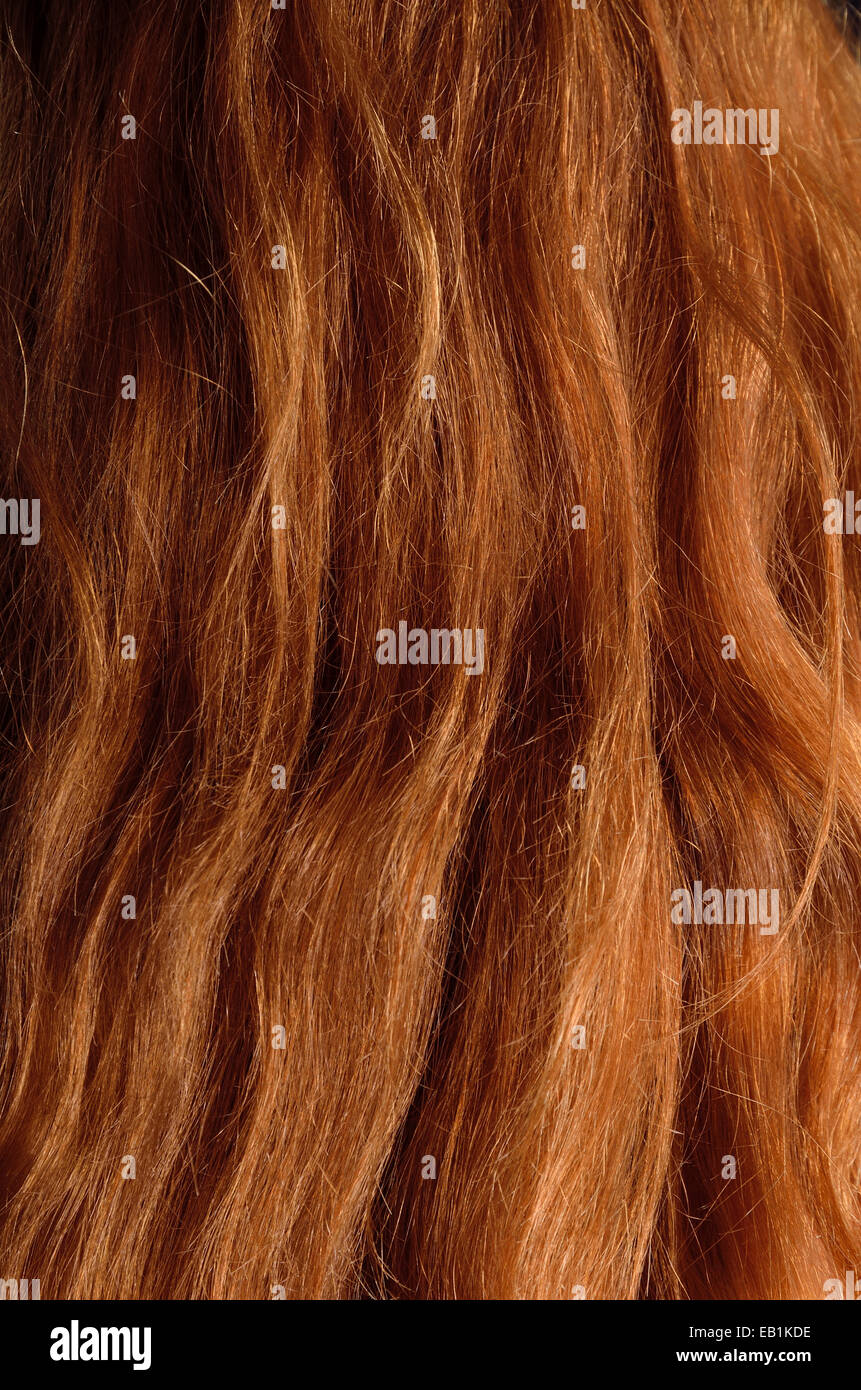Close-up of natural red hair Stock Photo - Alamy