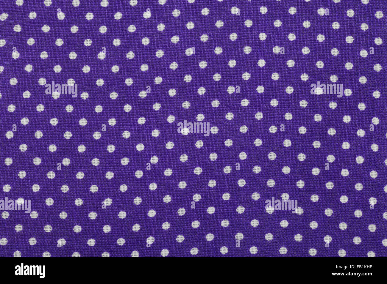Blue polka dot fabric pattern Stock Photo