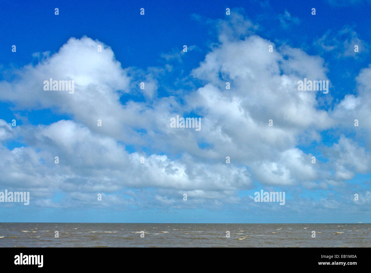 Blue sky with cumulus clouds cumulus over the north sea hi-res stock ...
