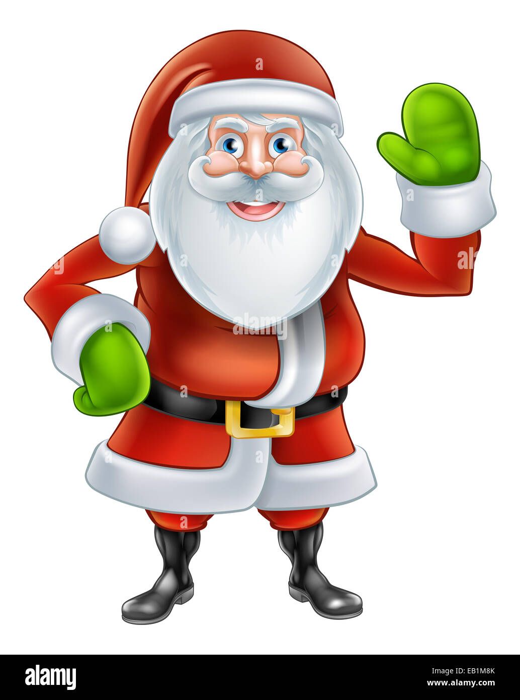 Christmas cartoon Santa Claus character waving Stock Photo Alamy
