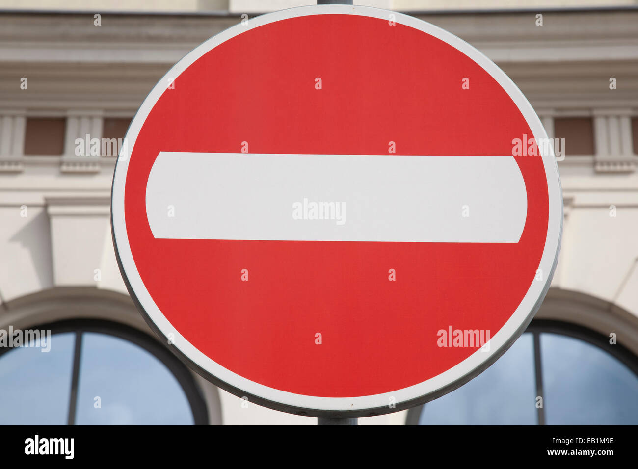 No Entry Sign in Urban Setting Stock Photo - Alamy