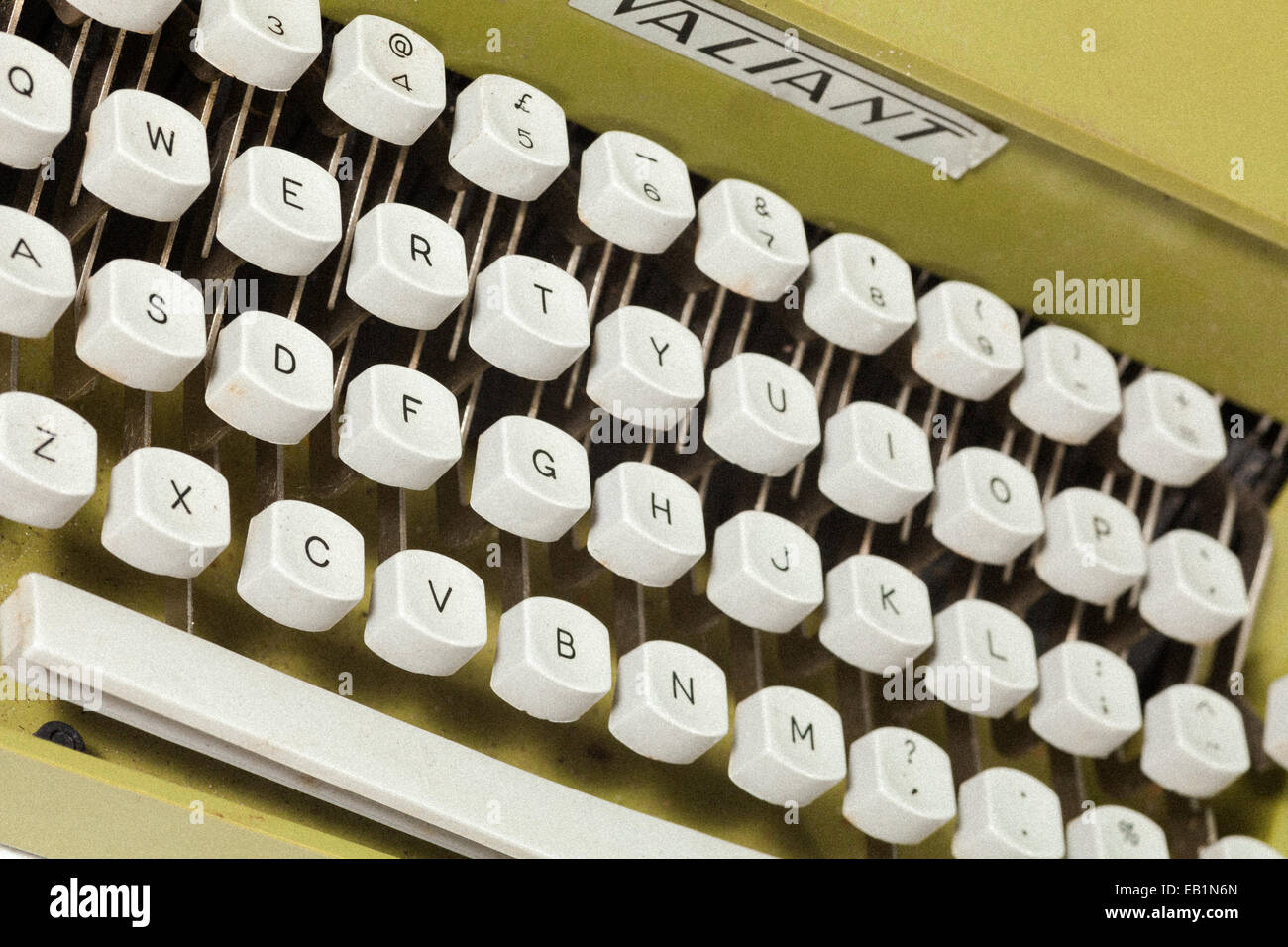 Vintage, old, antique, green typewriter, collectors item, still life Stock Photo