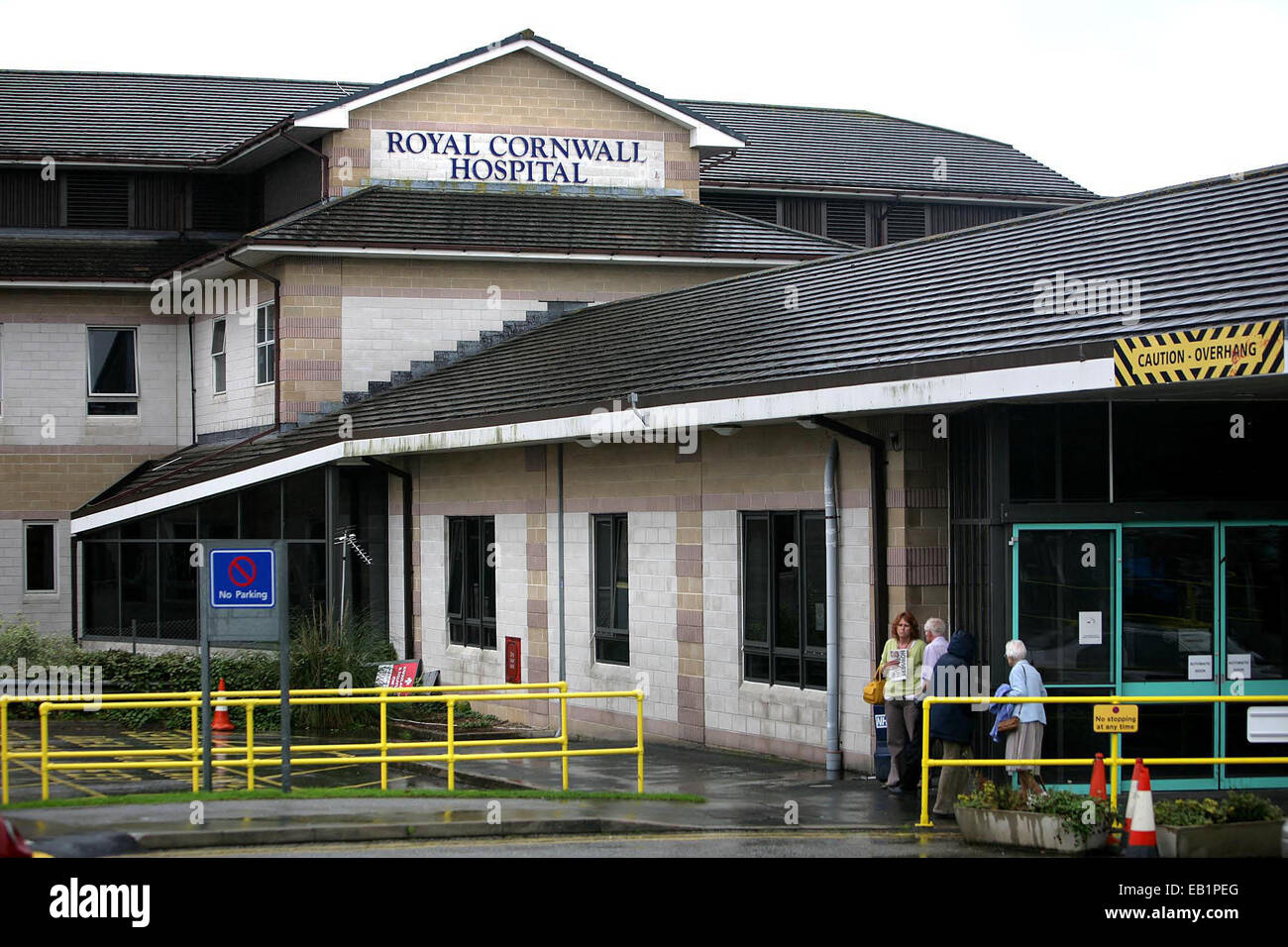 FILE PIC. View of the Royal Cornwall Hospital in Truro, Cornwall. A new bride was saved by RNLI and Coastguard crews after getting in to trouble surfing just hours after getting married. Jennifer Grant, nee Clarke, was enjoying a post-wedding bodyboard with her bridegroom, Warren, when the pair and three of their friends got in to trouble off Porth Beach, Cornwall, at 2.30pm on Sunday afternoon. Mrs Grant was left clinging to a rock in the rising tide while two Newquay RNLI inshore lifeboats and a costguard crews battled to save her. Credit Apex/Alamy Stock Photo