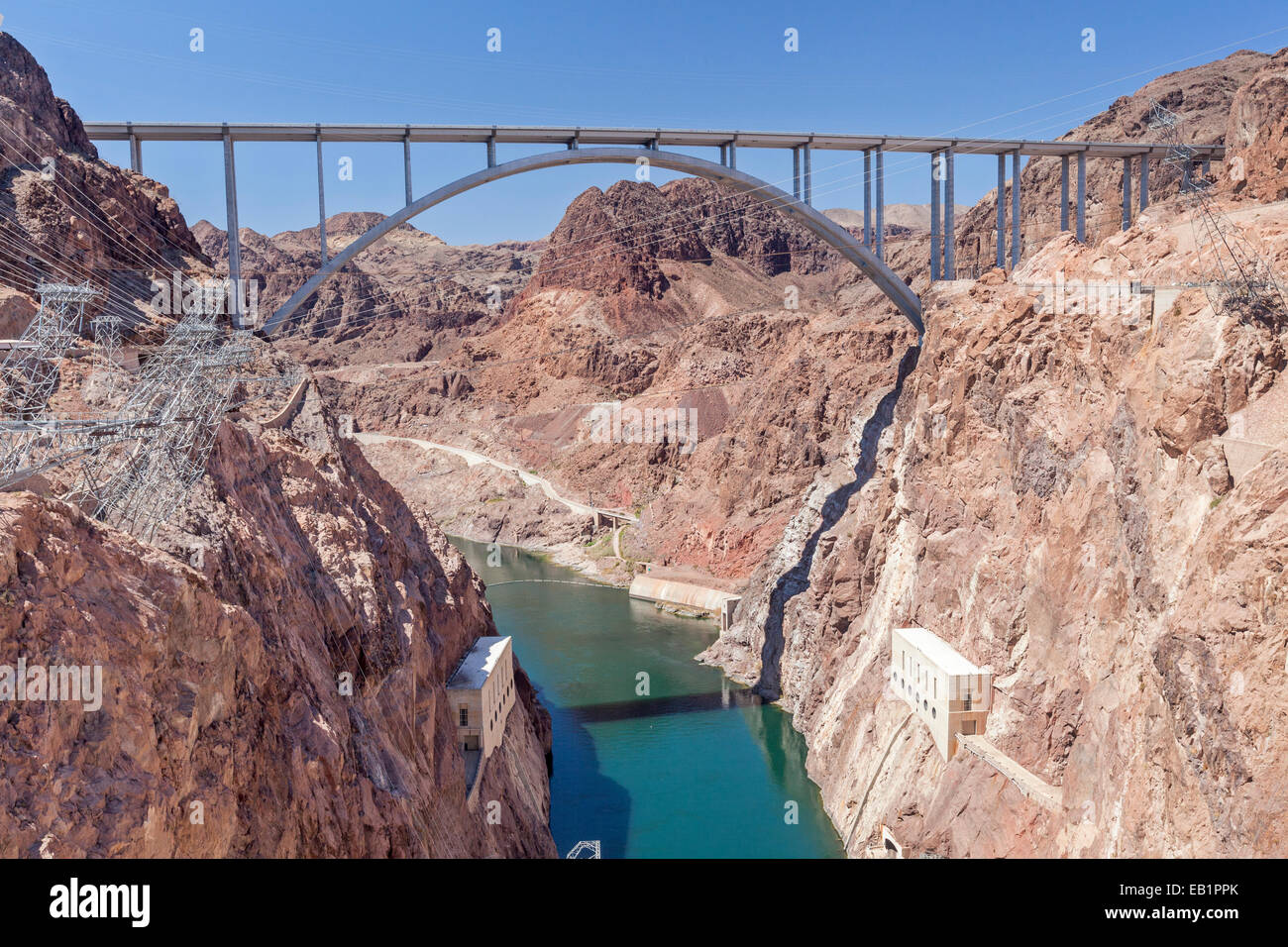A view of Hoover Dam on the Colorado River Stock Photo - Alamy