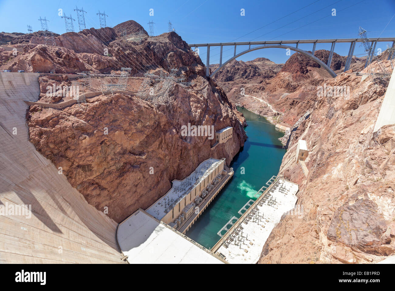 A view of Hoover Dam on the Colorado River Stock Photo - Alamy