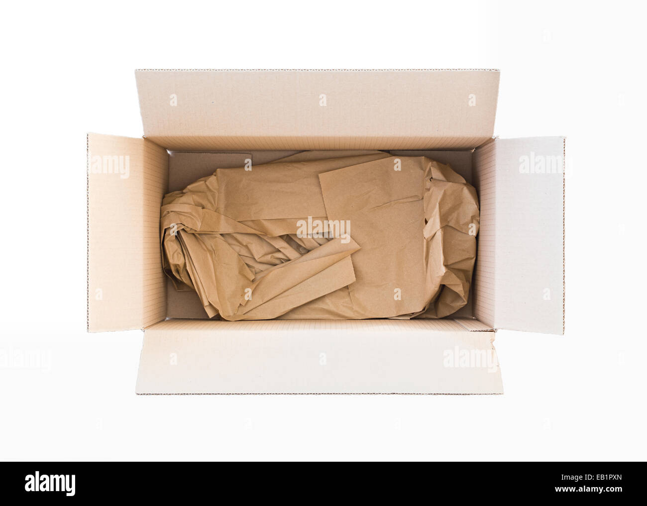 Opened empty carton box Stock Photo Alamy