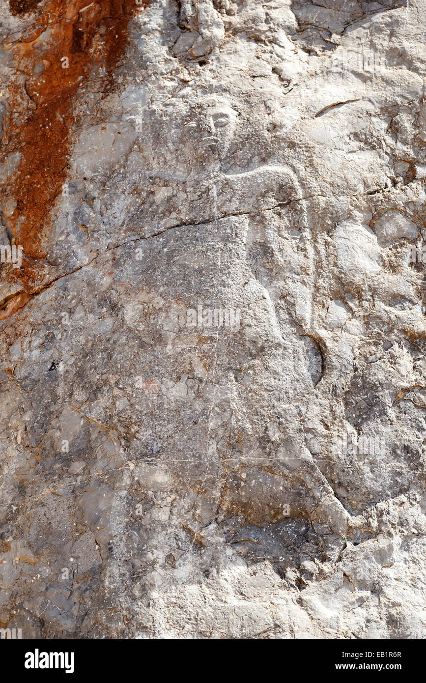 Closeup of the famous Colemans Rock in Oman Stock Photo
