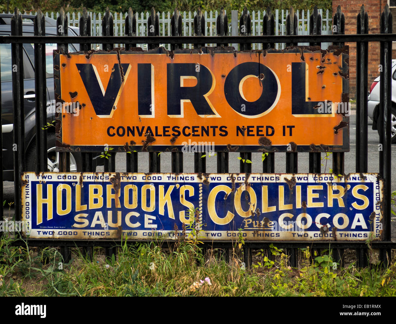 vintage sign on the station at kidderminster on the Severn Valley railway,Kidderninster,UK Stock
