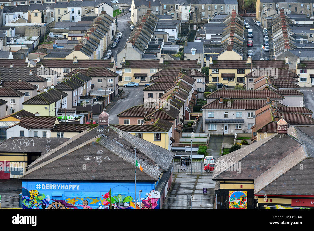 Social housing, Bogside, Derry, Londonderry, Northern Ireland. Photo
