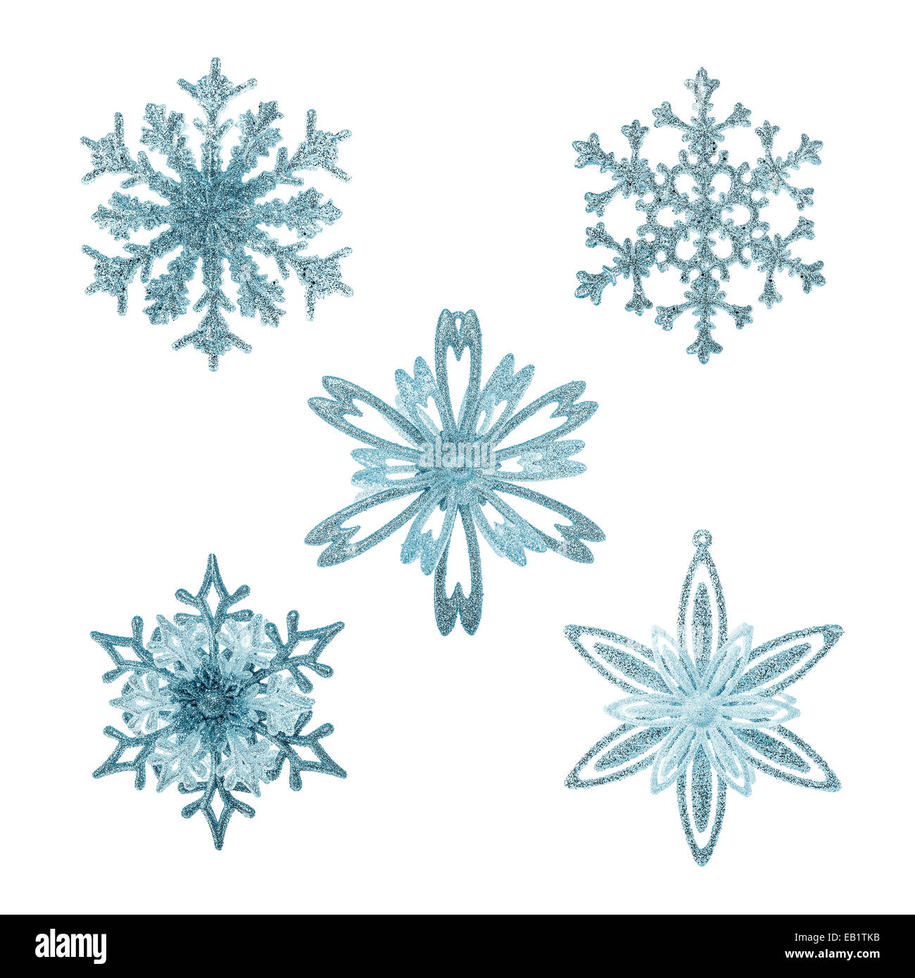 Snowflakes decoration isolated on a white background Stock Photo