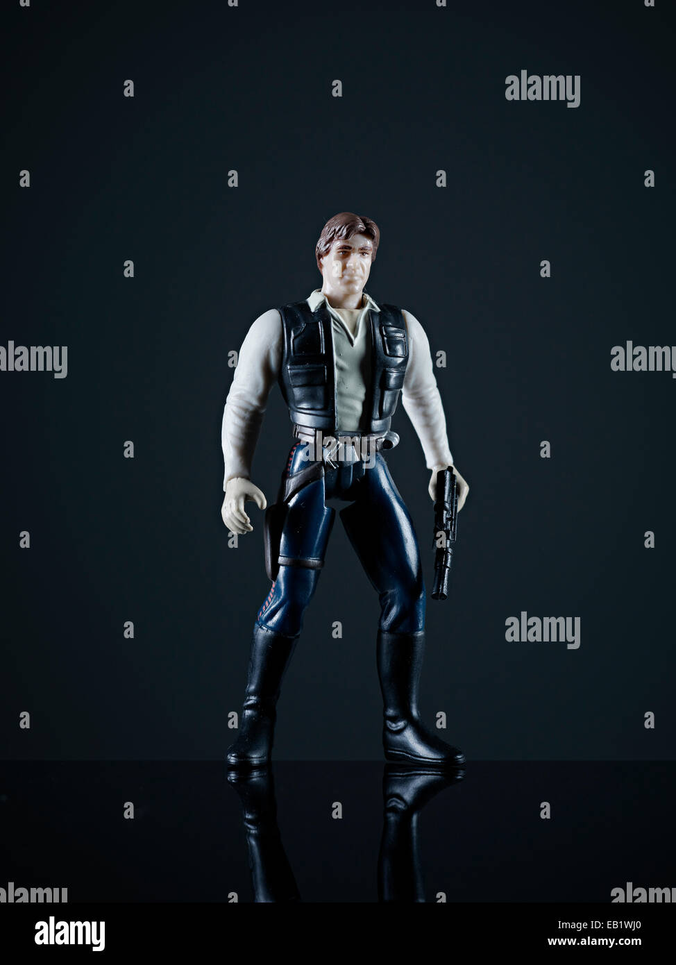 Luke Skywalker star wars studio portrait photograph of action figure Stock Photo
