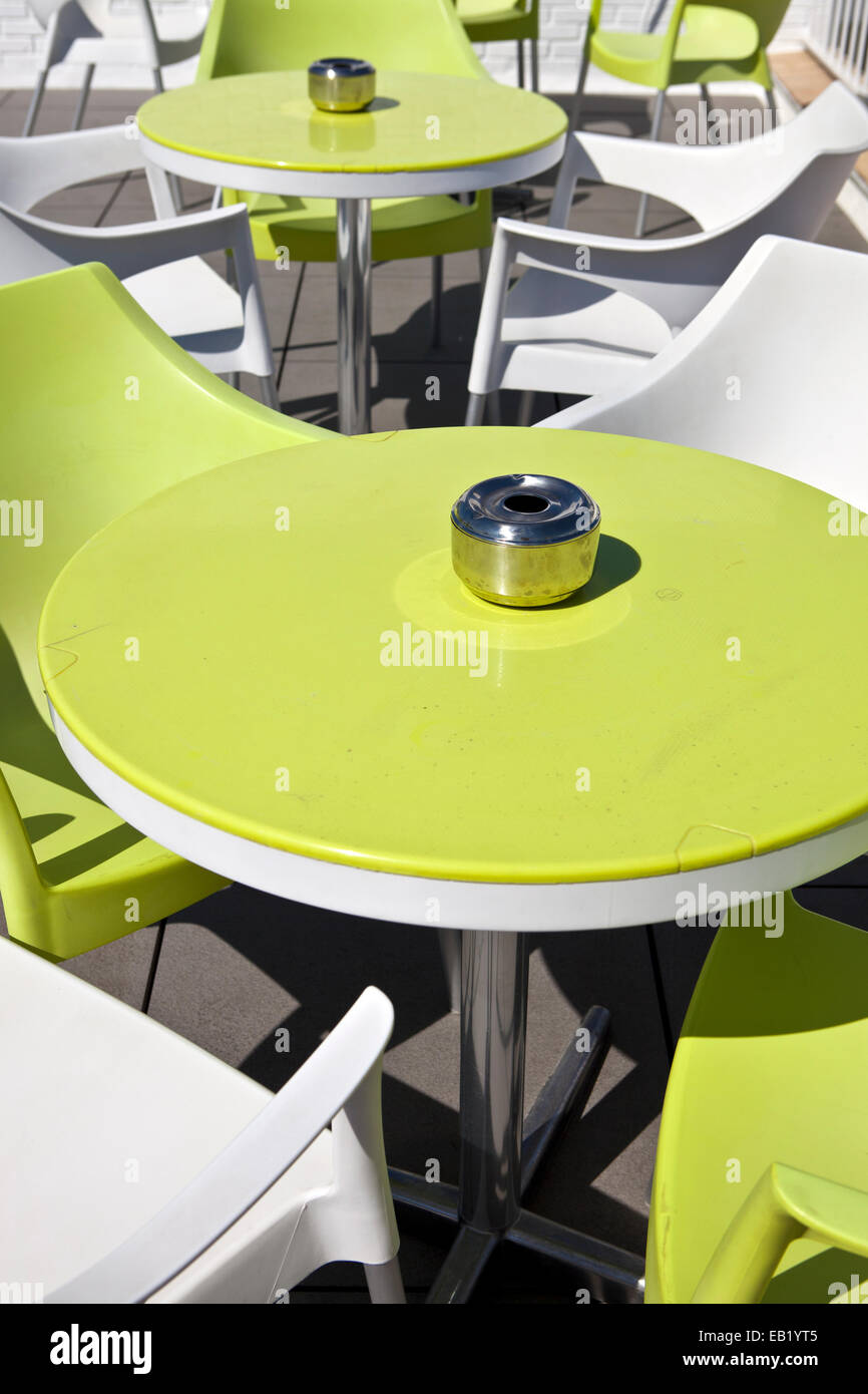 Cafe table and chairs Stock Photo Alamy