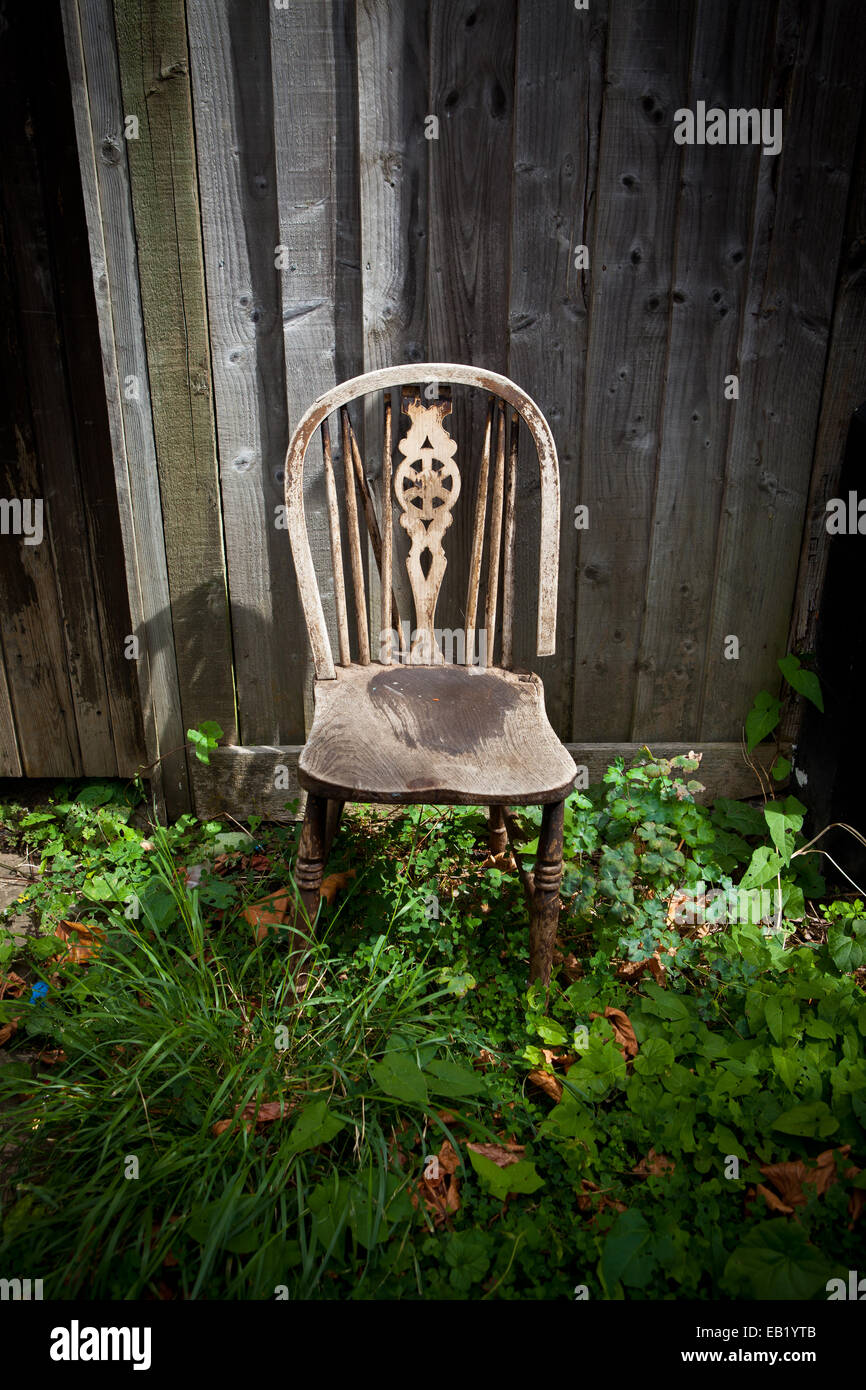 Empty broken chair Stock Photo Alamy
