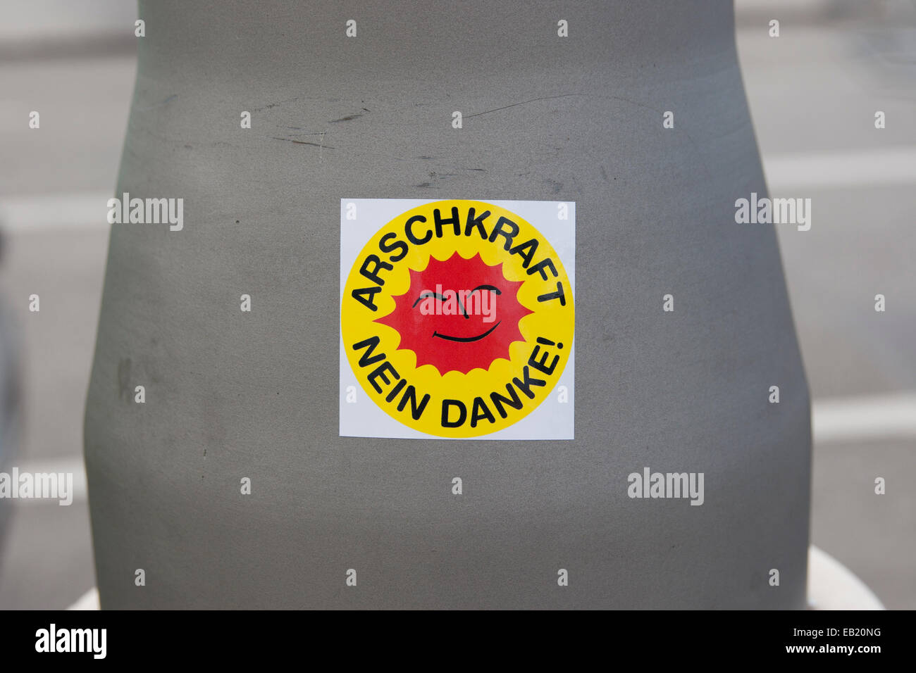 Sticker Nein Danke Berlin Germany Stock Photo - Alamy