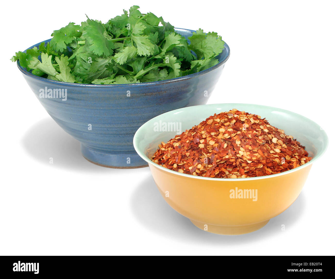cilantro and red pepper flakes Stock Photo