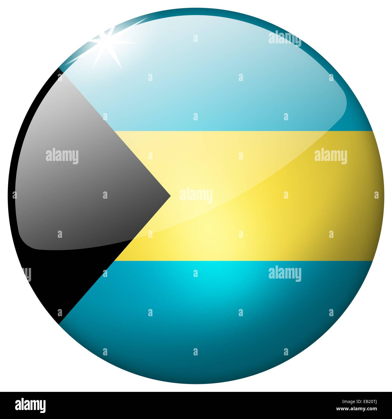 Bahamas Round Glass Button Stock Photo - Alamy