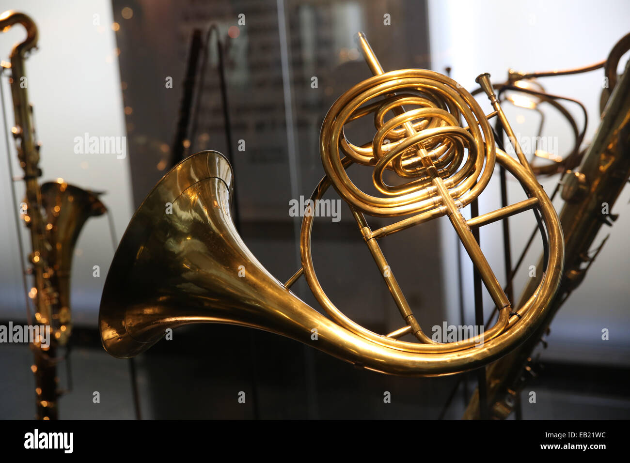 triumph inside music instrument museum Stock Photo