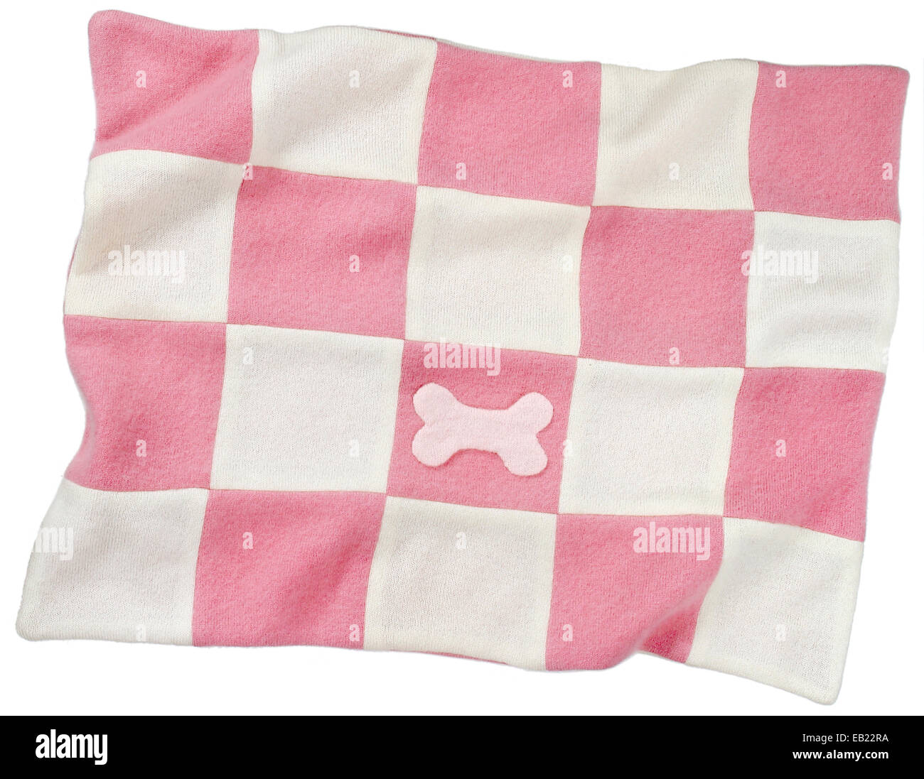 pink and white doggie blanket Stock Photo