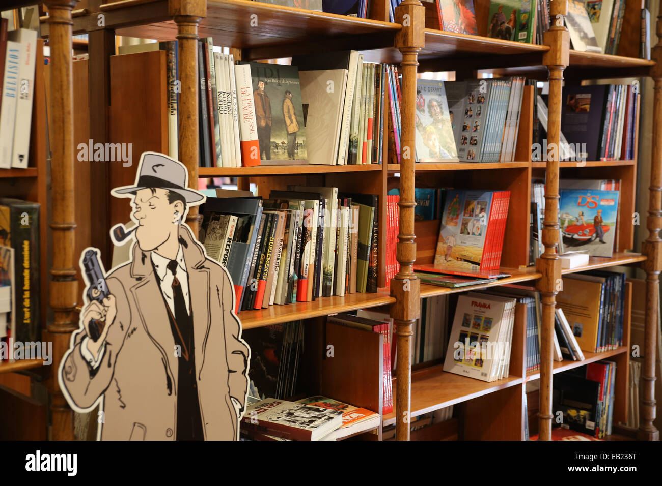 comic strip book shop europe Stock Photo