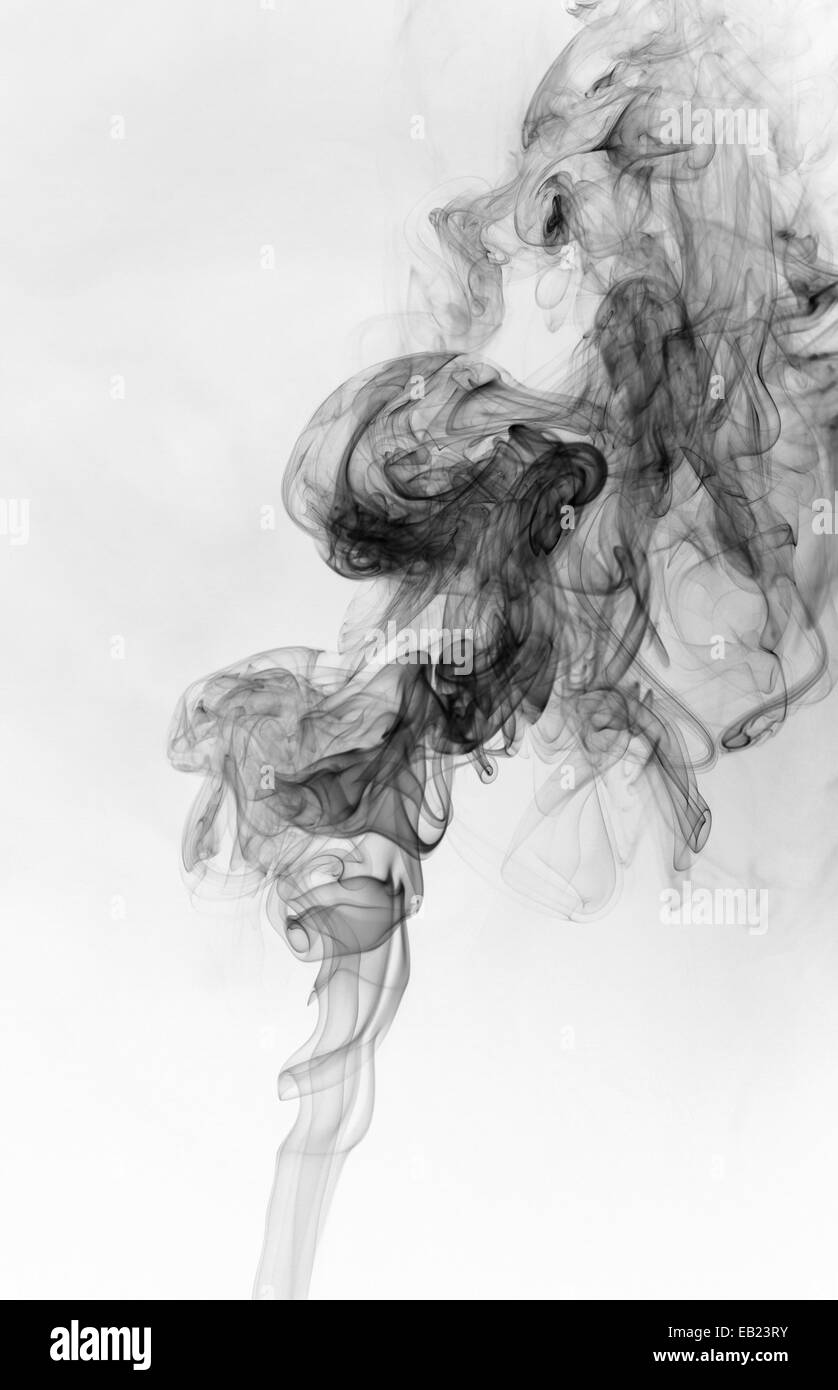 Abstract smoke moves on a white background Stock Photo - Alamy