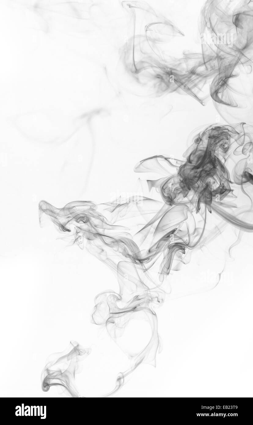 Abstract smoke moves on a white background Stock Photo - Alamy