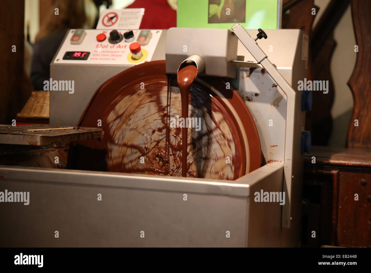 inside brussels cocoa and chocolate museum Stock Photo Alamy