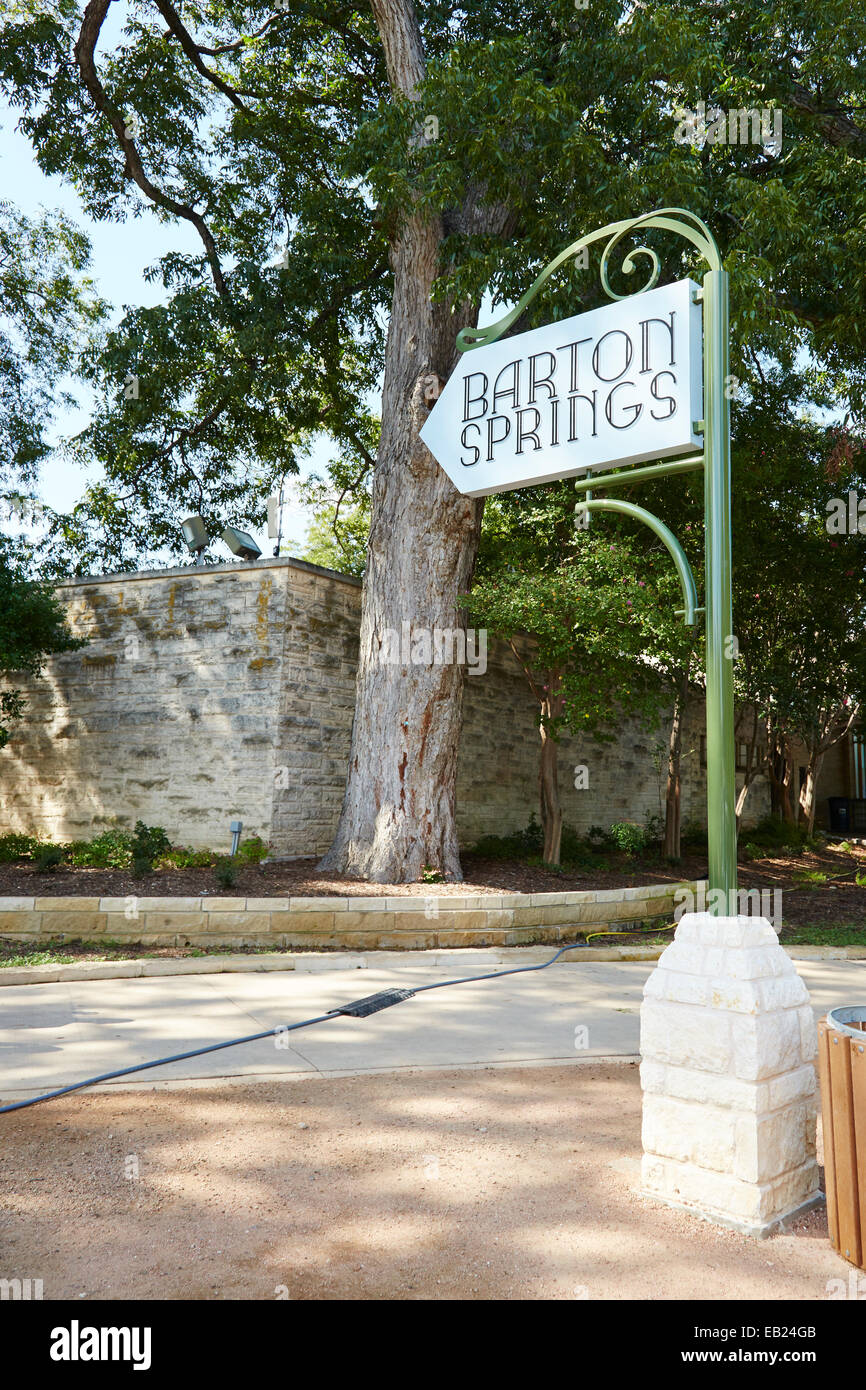 Entrance to Barton Springs, Austin, Texas, USA Stock Photo - Alamy