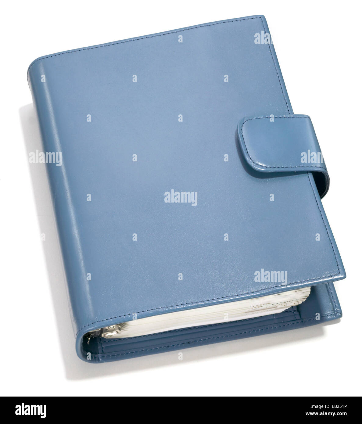 blue leather day planner Stock Photo Alamy