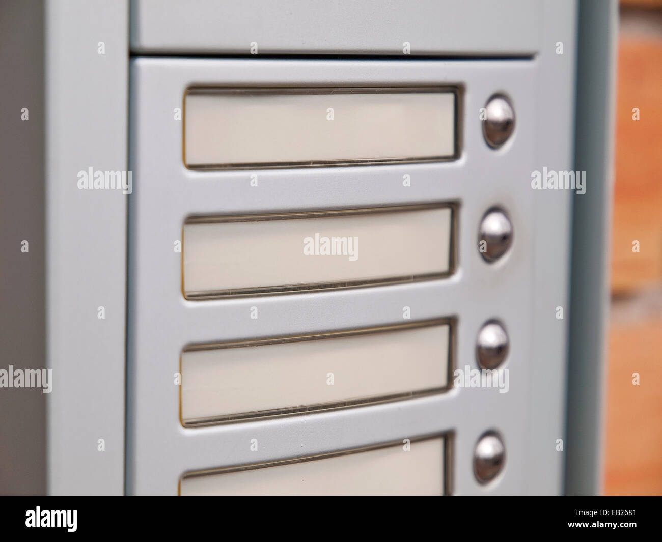 Doorbell ring panel Stock Photo